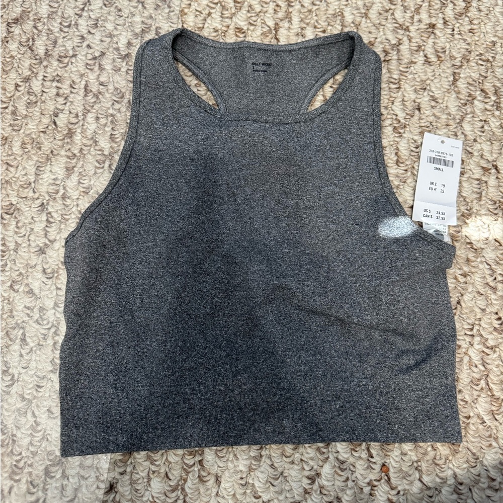 NWOT Gilly hicks gray workout top S